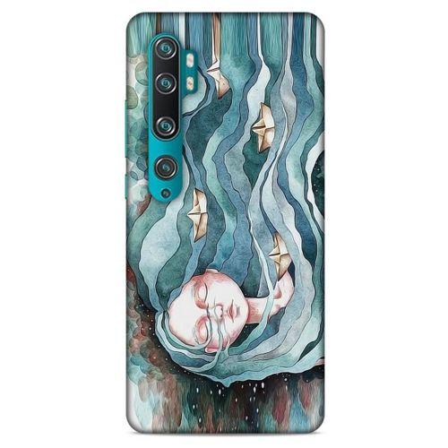 Xiaomi Mi Note 10 Pro Kılıf Depresyon (45) Liquid Air Kılıf Bordo Gri