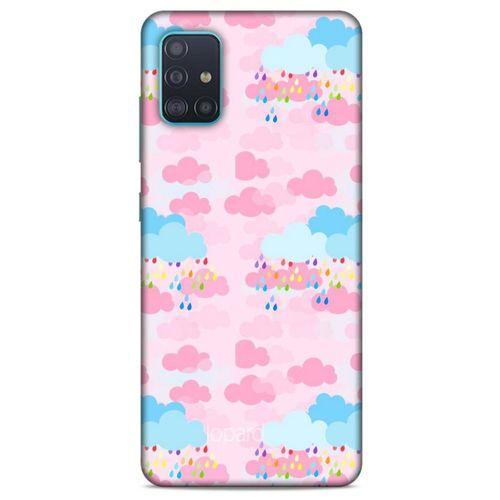 Samsung Galaxy A51 Kılıf Pastel Renkler (49) Ultra Silikon Kılıf Şeker Pembe Mavi
