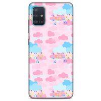 Samsung Galaxy A51 Kılıf Pastel Renkler (49) Ultra Silikon Kılıf Şeker Pembe Mavi