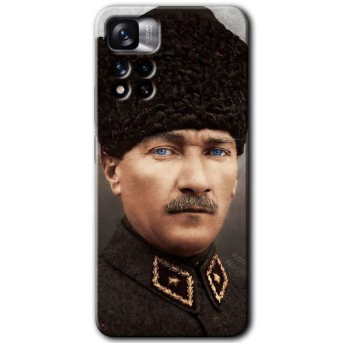 Redmi Note 11 Pro Plus 5G Kılıf HD Desen Baskılı Arka Kapak - Başkomutan Atatürk