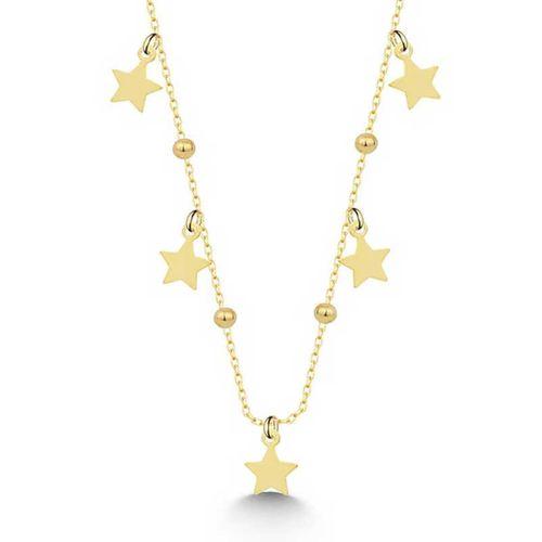 Lucky Life 925 Ayar Gumuss Gold Yıldızlı Dorika Lucky Life Lucky Life Kadın Kolye