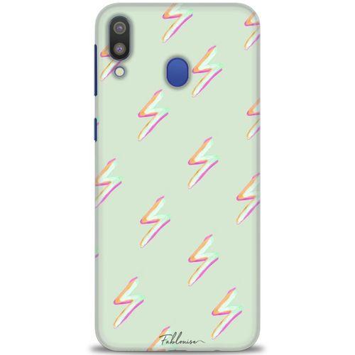 Samsung Galaxy M20 Kılıf HD Baskılı Kılıf - Şimşekler + Tam Ekran Koruyucu