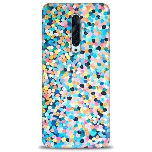 Oppo Reno 2Z Kılıf HD Baskılı Kılıf - Renkli Benekler + Tam Ekran Koruyucu