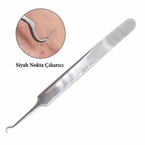 Paslanmaz Çelik Siyah Nokta Sivilce Ve Akne Temizleyici Set 3'lü Kit