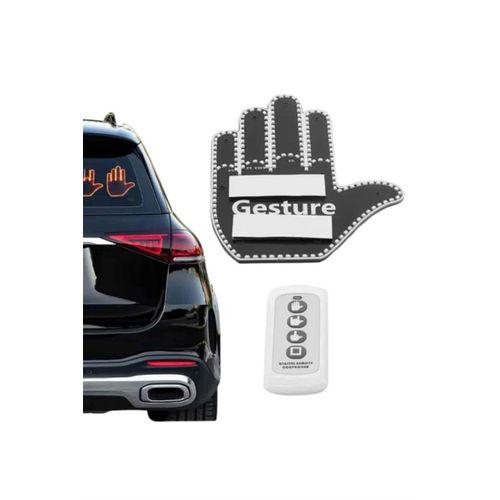 El Orta Parmak Led Kumandalı Araç İçi Reflektör Arka Cam El Simgesi