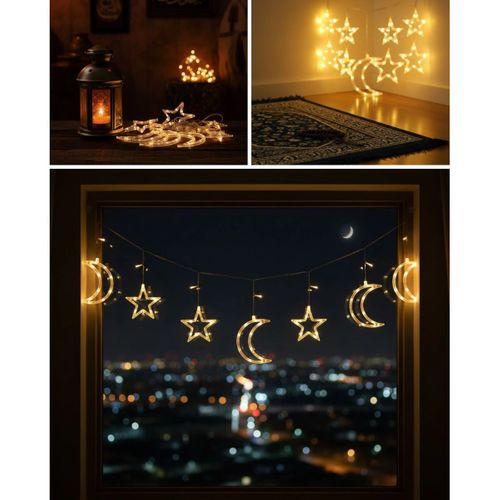 Büyük Ay Yıldız Led Ramazan Süsü Dekoratif Işık