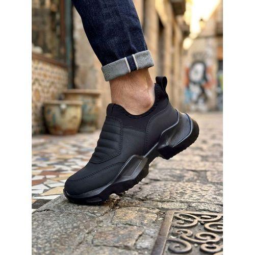 BA0402 Bağcıksız Rahat Yüksek Taban Erkek Spor Yarım Bilek Bot