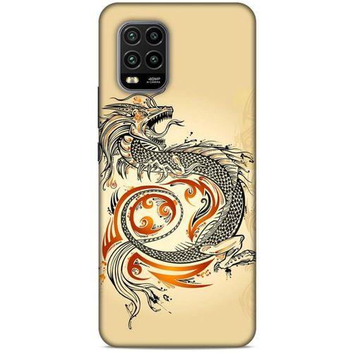 Xiaomi Mi 10 Lite Kılıf Dragons (27) Tasarımlı Kılıf Siyah Ejderha Dövmesi