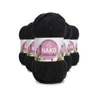 5 Adet Cotton Lüks Yelek Tunik Kazak Bluz Hırka İpi Yünü Siyah 97568