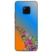 Huawei Mate 20 Pro Kılıf Kelebek Etkisi (50) Shockproof Kılıf Bordo Pembe