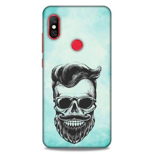 Lopard Xiaomi Mi A2 Lite Uyumlu Kılıf Tattoo's (25) Antişok Kapak Mustache