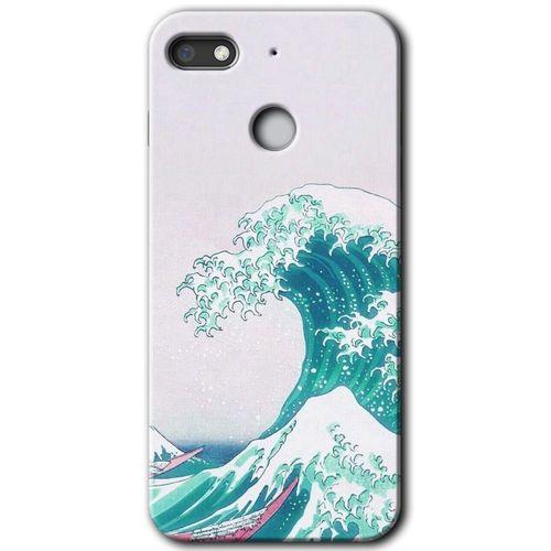 Potkal Hediye Fabrikası General Mobile GM 8 Go Kılıf HD Desen Baskılı Arka Kapak - Dalga