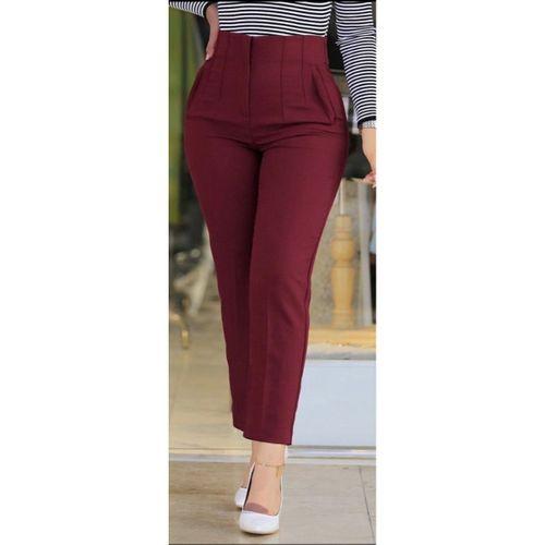 Kadın üste Oturan Paçası Bilek üzerinde Biten Atlas Kumaş Pantolon 36 (S) - 48 (4XL)