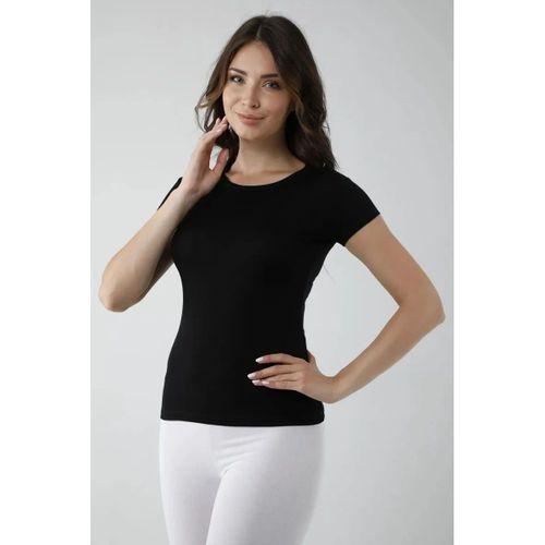 Vivaldi Kadın Siyah Yarım Kollu Açık Yaka Badi 351