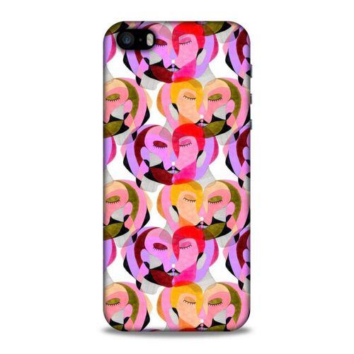 Lopard Apple Iphone 5S Uyumlu Kılıf Sürreal Yüzler ♀ (2) Kabı Desenli