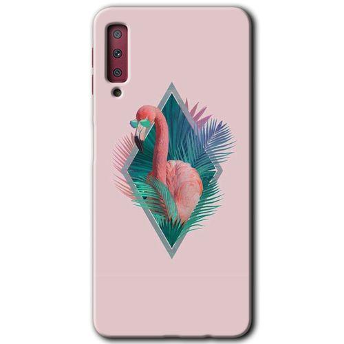 Samsung Galaxy A7 2018 Kılıf HD Desen Baskılı Arka Kapak - Flamingo