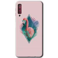 Samsung Galaxy A7 2018 Kılıf HD Desen Baskılı Arka Kapak - Flamingo