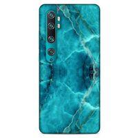 Mermer Desenli (13) Tema Silikon Kap Turkuaz Xiaomi Mi Note 10 Kılıf