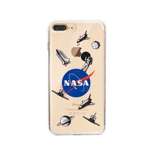 iPhone 7 Plus Nasa Desenli Premium Şeffaf Silikon Kılıf