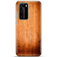 Lopard Huawei P40 Pro Uyumlu Kılıf Wood'X (8) Baskılı Kılıf Desenli