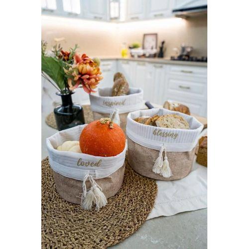 Yuvarlak Katlanabilir Çok Amaçlı Saklama Organizer Kutu Keçe Sepet (mega) - 03389