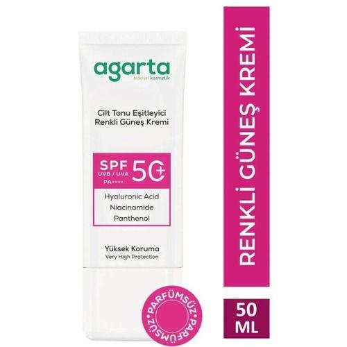 Agarta Doğal Güneş Kremi Cilt Tonu Eşitleyici Renkli 50 SPF 50 ml