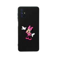 Samsung M51 Minnie Mouse Premium Silikonlu Siyah Telefon Kılıfı