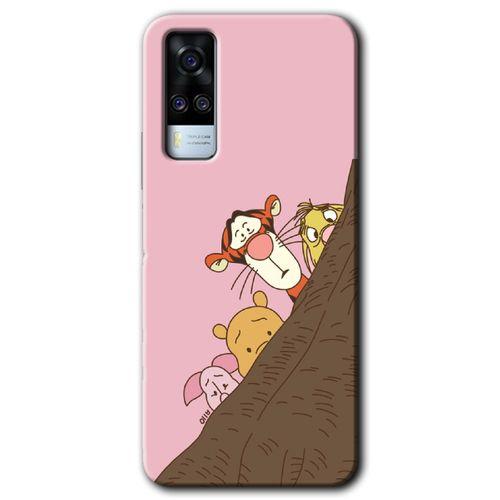 Vivo Y51 HD Baskılı Kılıf + 9D Tam Ekran Koruyucu - Winnie the Pooh
