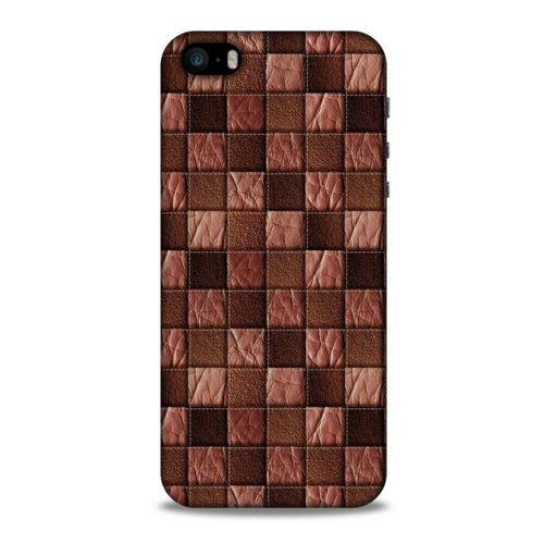 Apple iPhone SE Kılıf Patchwork (4) Koruma Kılıfı Açık Kahverengi