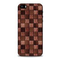 Apple iPhone SE Kılıf Patchwork (4) Koruma Kılıfı Açık Kahverengi