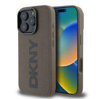 Apple iPhone 16 Pro Max Kılıf DKNY Orjinal Lisanslı M-safe Şarj Özellikli PU Deri Plain Kapak