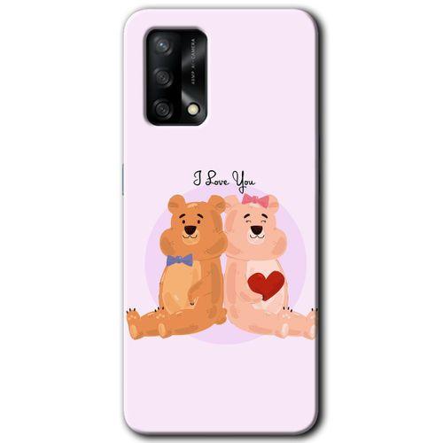Oppo A54 Kılıf HD Desen Baskılı Arka Kapak - Sevgili Ayıcık