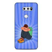 LG K40S Kılıf Depresyon (32) Soft Silikon Kılıf Turuncu Kahve