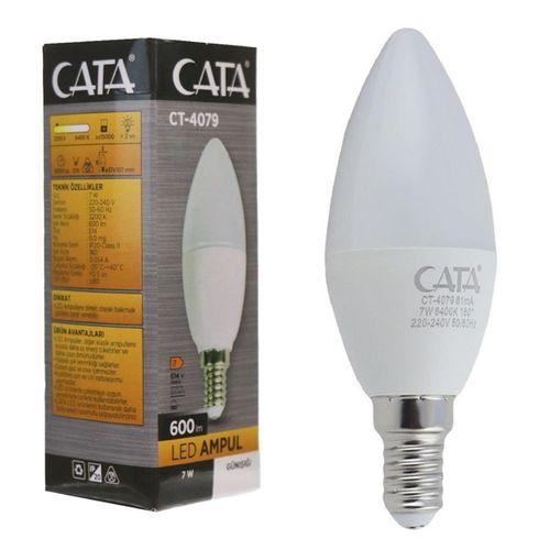 Buji Ampul Mum 7w Beyaz Cata CT-4079 5li Paket E14