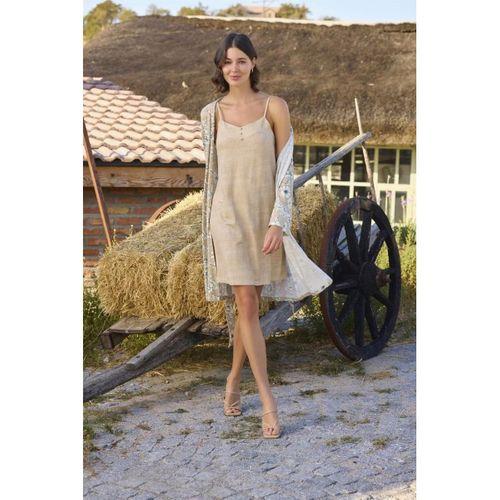 Çiçek Desenli Önü Düğmeli Sabahlık Takımı