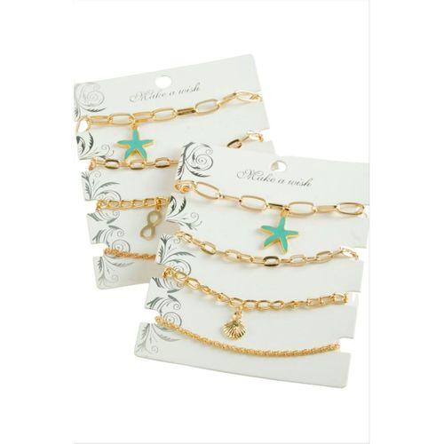 4 Adet Deniz Yıldızı Trend Zincir Bileklik