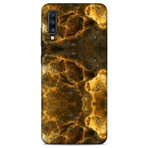 Mermer Desenli (9) Tema Kılıf Koyu Kahverengi Samsung Galaxy A70s Kılıf