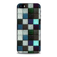 Apple iPhone SE Kılıf Patchwork (46) Core Armor Kılıf Gri Cam Göbeği