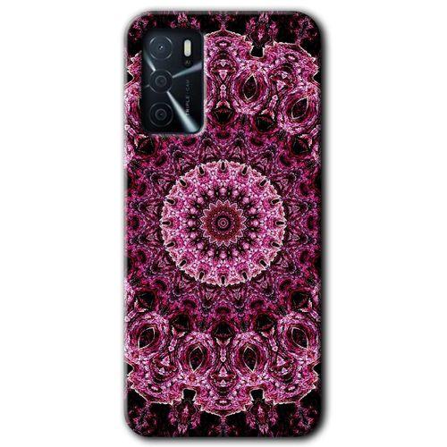 Oppo A16 Kılıf Baskılı Arka Kapak - Mandala Patterns Kaleidoscope +Tam Ekran Koruyucu