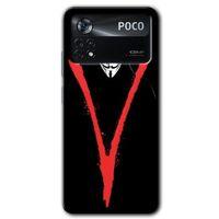 MRCİLETİSİM Poco x4 Pro Kılıf HD Desen Baskılı Arka Kapak + Temperli Cam - V for
