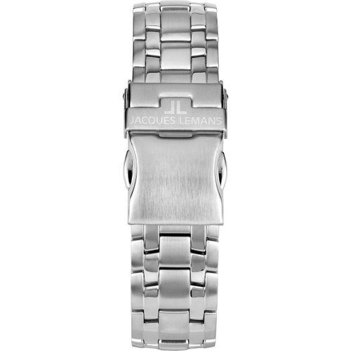 Jacques Lemans Liverpool JL.1-2117ZQ Quartz Çelik Gri Bordo Kadran 20 ATM 44 mm Erkek Kol Saati
