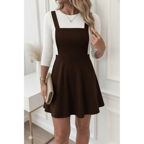 Kadın Askılı Sırttan çapraz Detaylı Kısa Kiloş Kadife Mini Elbise