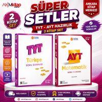 Üç Dört Beş TYT Türkçe ve AYT Matematik Soru Bankası 2 Kitap Set