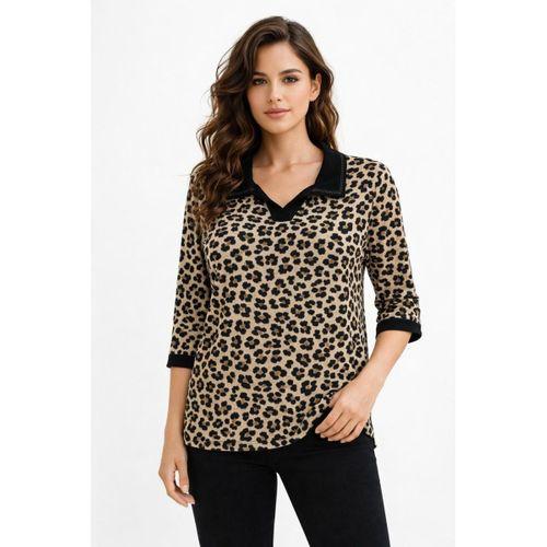 Kadın Turuva Kol Yaka Modelli Bluz BGL-ST05321