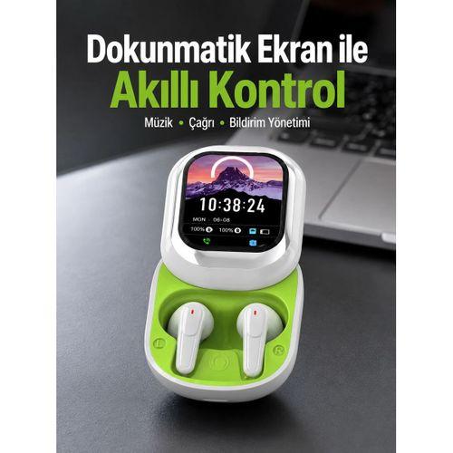 Dokunmatik Ekranlı Aktif Gürültü Azaltma Özellikli Kablosuz Kulaklık V5 4