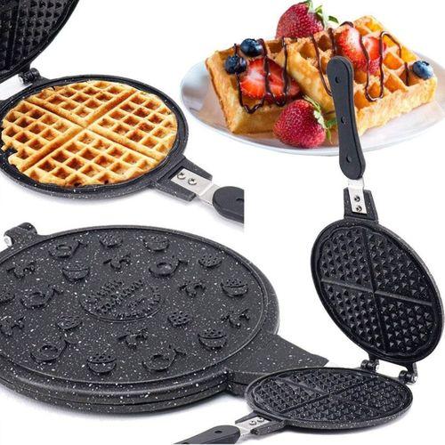 20 cm Granit Döküm Waffle Tava - Bakalit Saplı