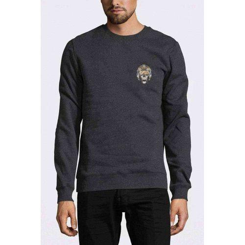Pearl Jam Skull Baskılı Füme Antrasit Erkek Sweatshirt
