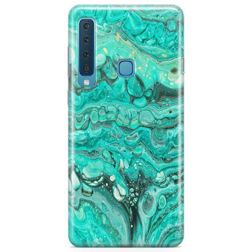 Samsung Galaxy A9 2018 Kılıf Su Yeşili Mermer Arka Kapak Koruma Desenli Full Koruyucu