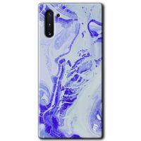 MRCİLETİSİM MRCİLETİSİM Samsung Galaxy Note 10 Kılıf HD Desen Baskılı Arka Kapak + Temperli Cam - Cranny Liquid Wall