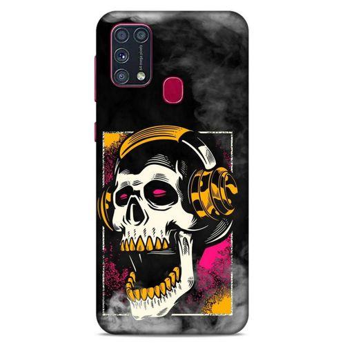 Lopard Samsung Galaxy M31 Uyumlu Kılıf Tattoo's (10) Full Koruma Kılıfı Turuncu